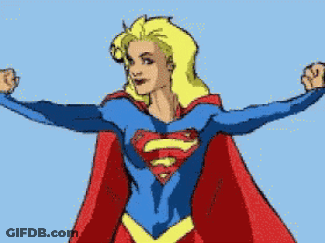 Superwoman Superhero Pose GIF