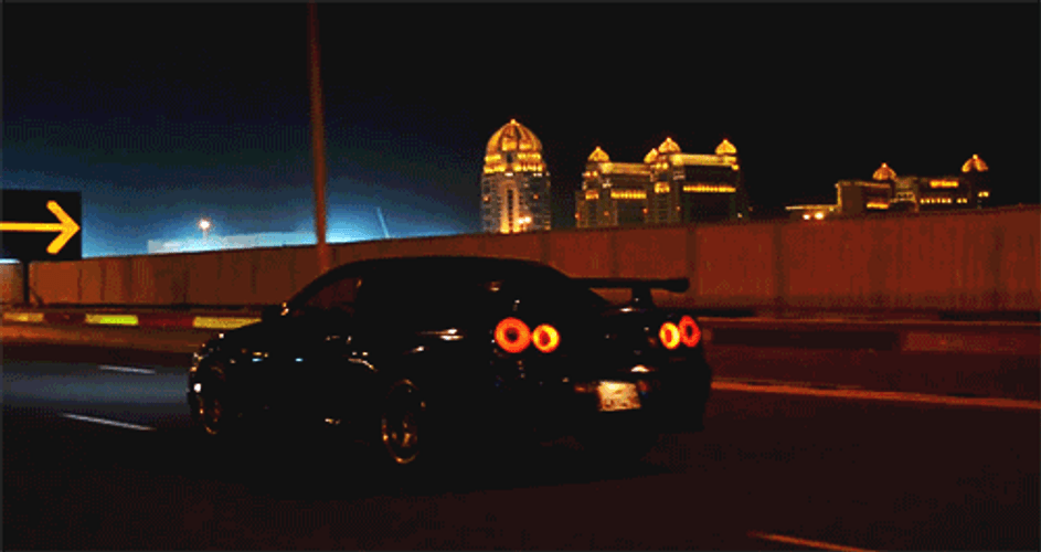 Supra Mk4 Nissan GTR Night GIF