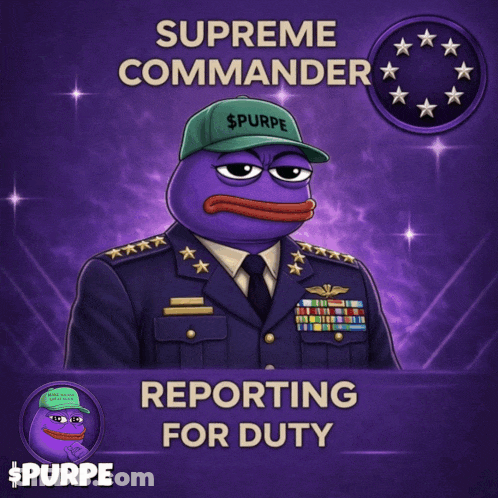 Supreme Commander Reporting For Duty Purple Poster GIF