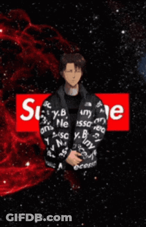 Supreme Drip Levi Glitch Effect GIF