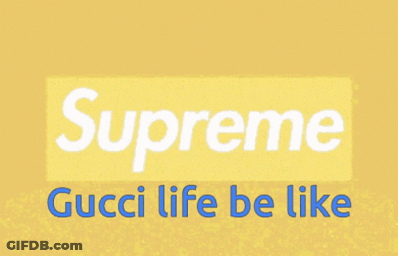 Supreme Flickering Logo Gucci Meme GIF