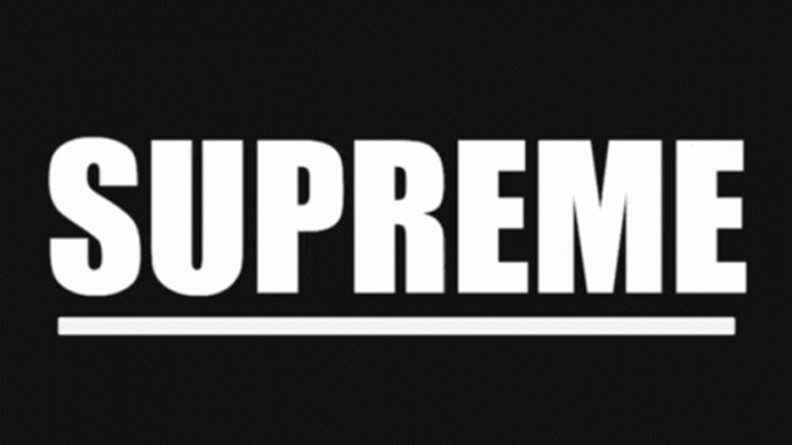 Supreme Logo Glitched Minimalist Design GIF