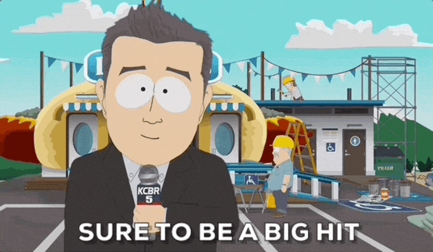 Sure Big Hit South Park Reporter GIF