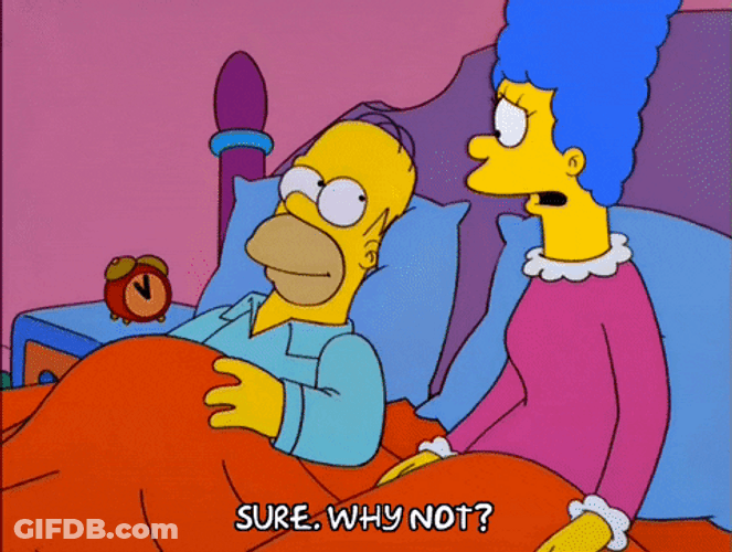 Sure Why Not Large Marge Simpson GIF
