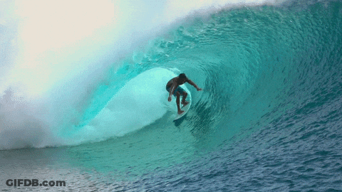 Surfer Riding Wave GIF