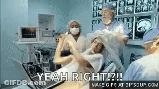 Surgeon Unskippable Cutscene Staying Awake Under Anesthesia GIF