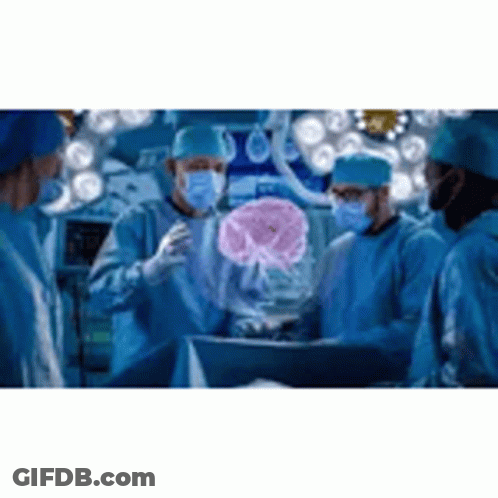Surgeons Operating On Patient With Floating Brain GIF