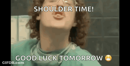 Surgical Gown Man Shoulder Time Good Luck Tomorrow GIF