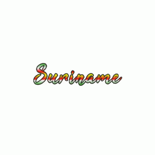 Suriname Colorful Word GIF
