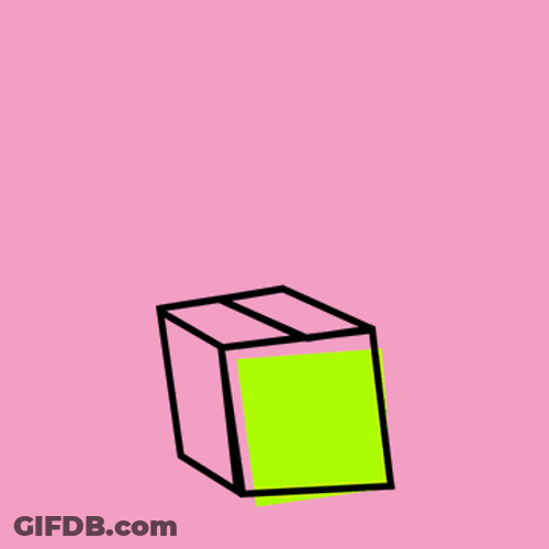 Surprise Box With Blue Sponge Inside GIF