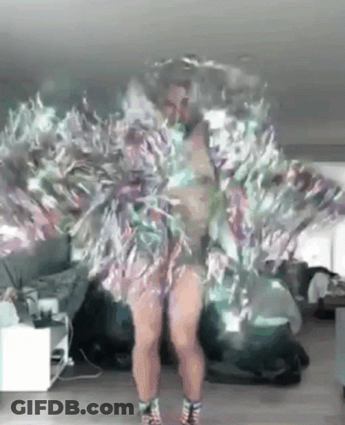 Surprise Dance Glitter Costume GIF