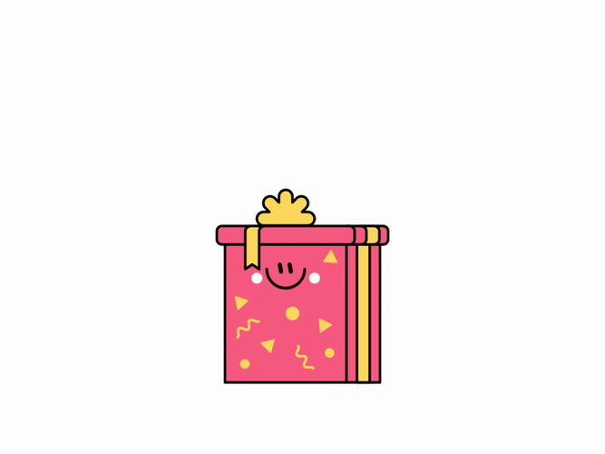 Surprise Happy Gift Animation GIF