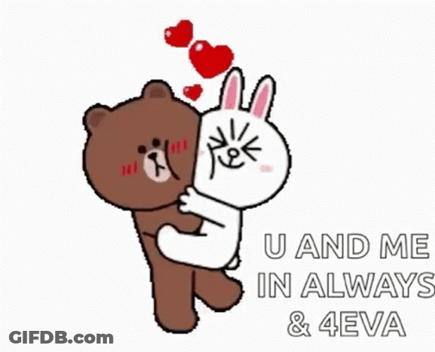 Surprise Hug Animated Bear GIF