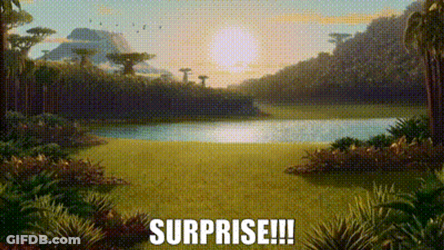 Surprise Lion Madagascar GIF