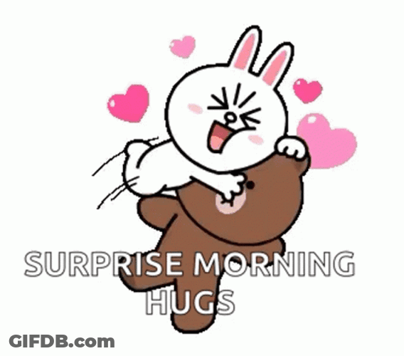 Surprise Morning Hugs GIF