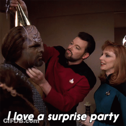 Surprise Party Saying I Love A Surprise Party GIF