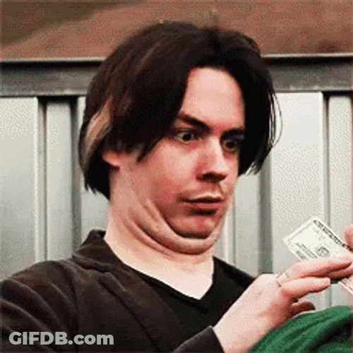 Surprise Received A Dollar Bill GIF