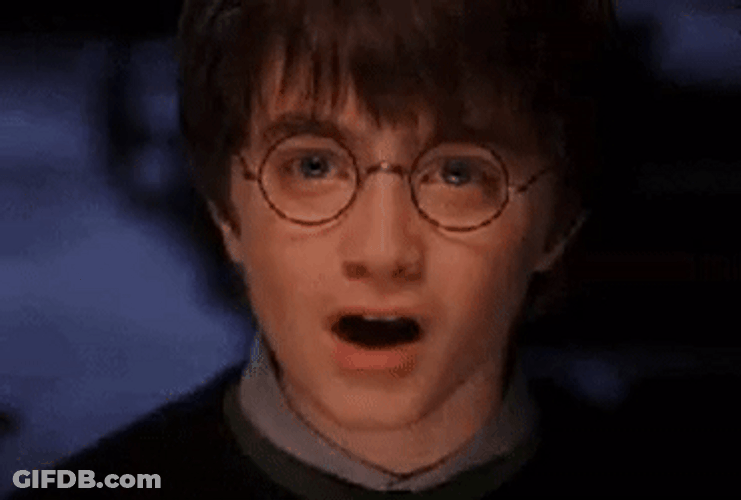 Surprise Shocked Harry Potter GIF