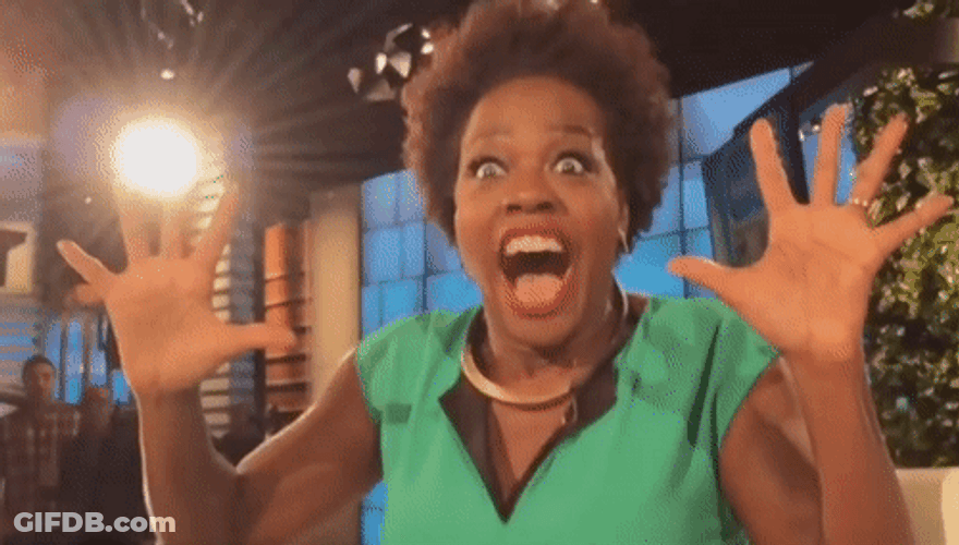 Surprise Shocked Viola Davis GIF