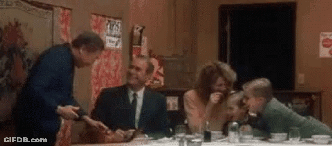 Surprise Shocked While In The Table Christmas Story GIF
