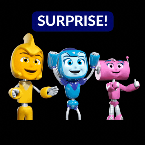 Surprise Surprise Bella Blue Bot GIF