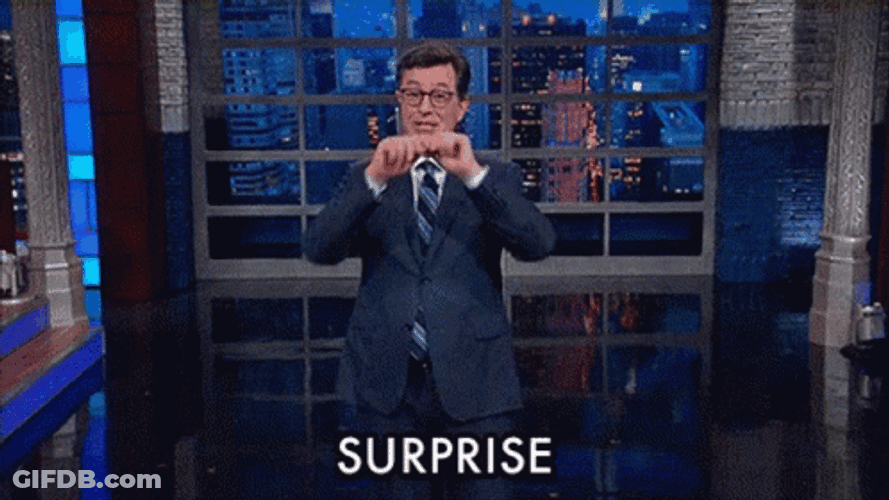 Surprise Surprise Meme Stephen Colbert GIF