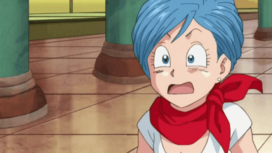 Surprised Angry Bulma GIF