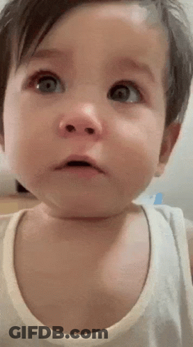 Surprised Baby In Tank Top GIF