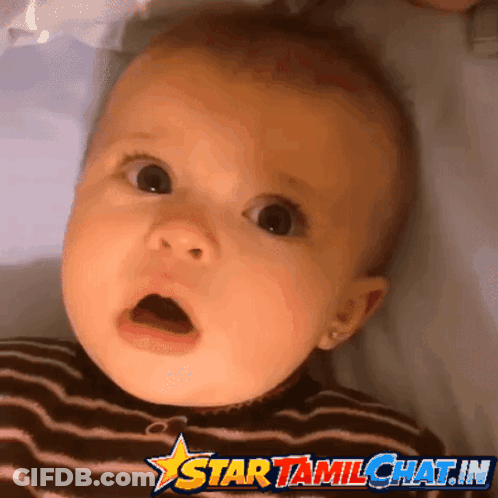 Surprised Baby On Star Tamilchat.in Website GIF