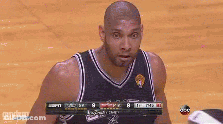 Surprised Basketball Player Watching Game GIF