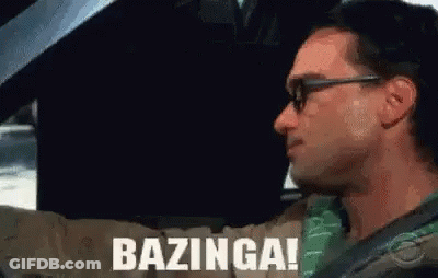 Surprised Bazinga GIF