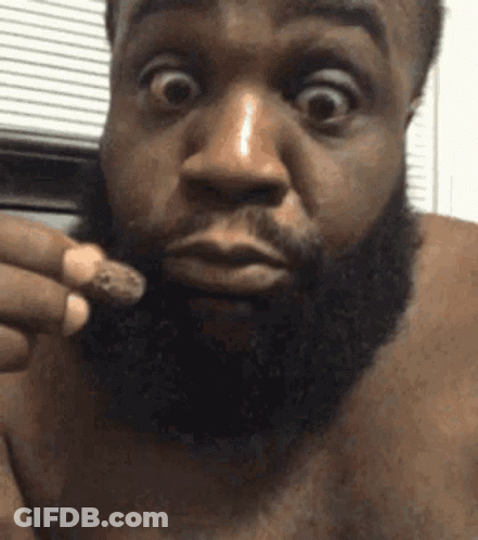 Surprised Bearded Man Holding Something GIF