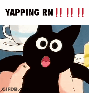 Surprised Black Cat Yapping Rn !!! GIF