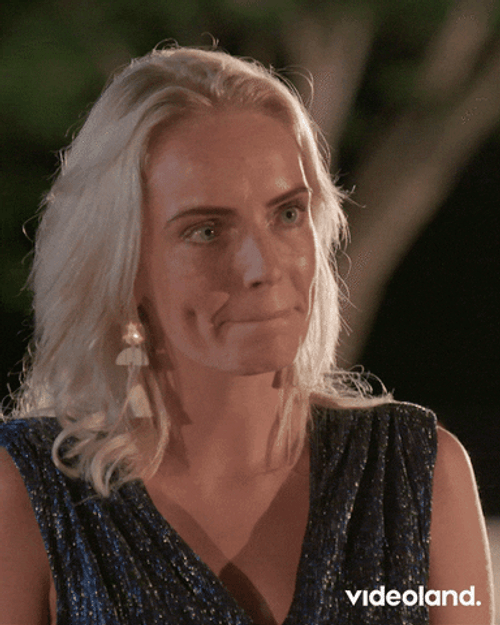 Surprised Blonde Laugh Cry GIF