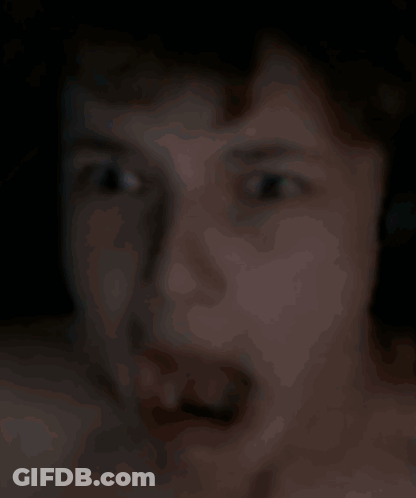 Surprised Blue Smiley Big Eyes GIF