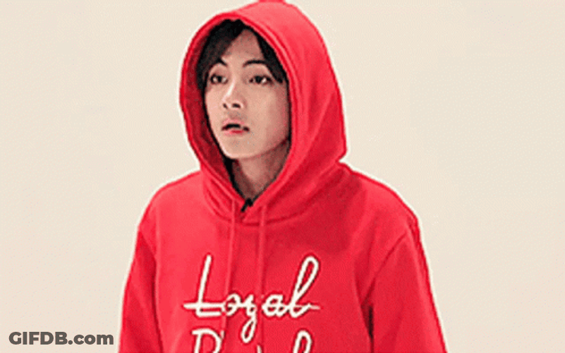 Surprised BTS V GIF