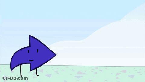 Surprised Cartoon Arrow In Front Of No GIF