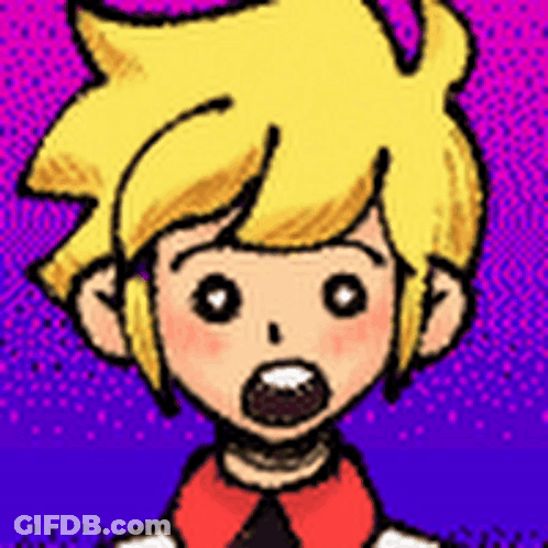 Surprised Cartoon Boy With Yellow Hair GIF