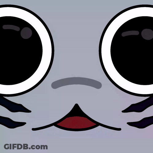Surprised Cartoon Cat Face GIF