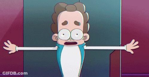 Surprised Cartoon Character Arms Outstretched GIF