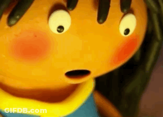 Surprised Cartoon Character Close-Up GIF