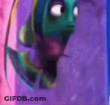 Surprised Cartoon Character Close Up GIF