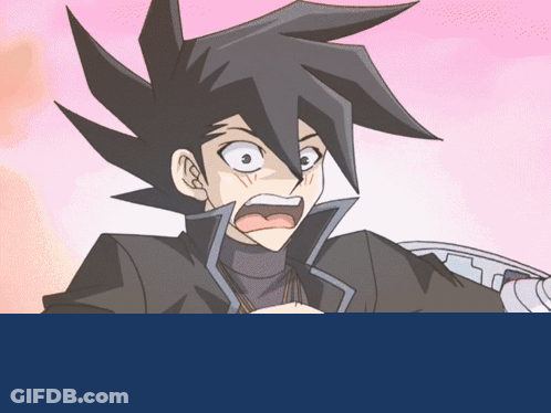 Surprised Cartoon Character In Black Jacket GIF