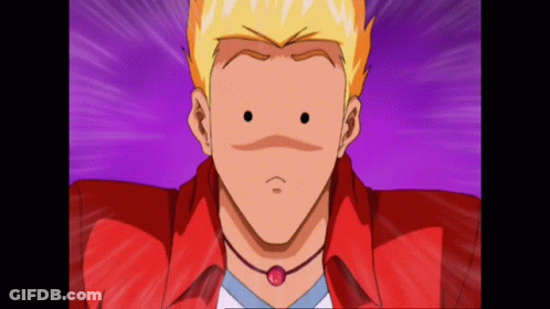 Surprised Cartoon Character In Red Jacket And Choker GIF