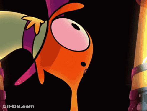 Surprised Cartoon Character Looking GIF