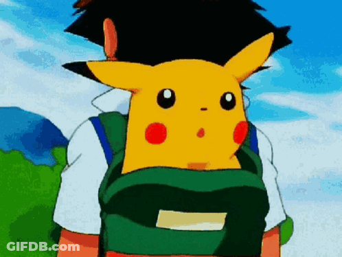 Surprised Cartoon Character With Backpack GIF