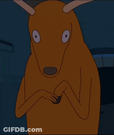 Surprised Cartoon Deer GIF