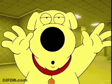 Surprised Cartoon Dog With Arms Outstretched GIF