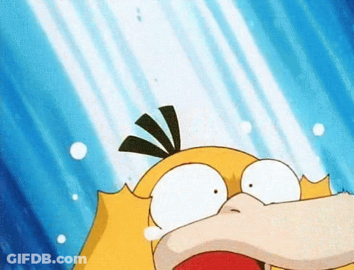 Surprised Cartoon Duck Close Up GIF