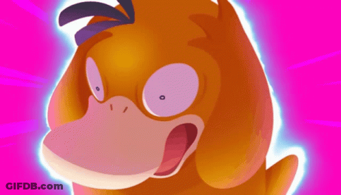 Surprised Cartoon Duck GIF